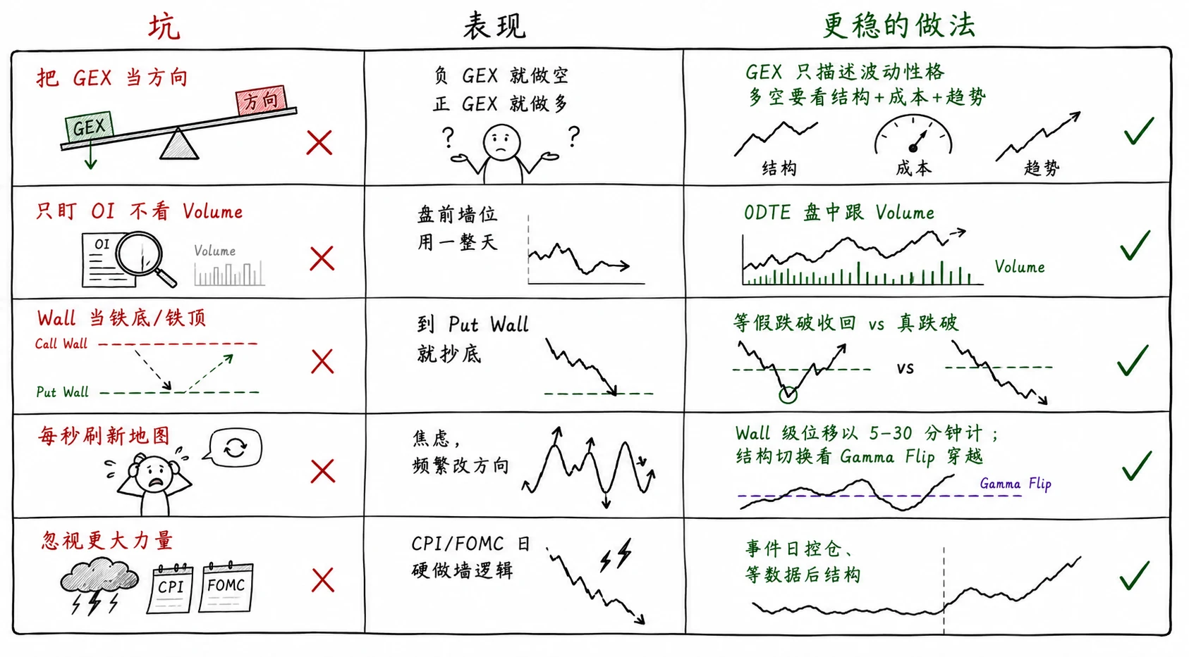 图 2-7  期权墙的五个坑